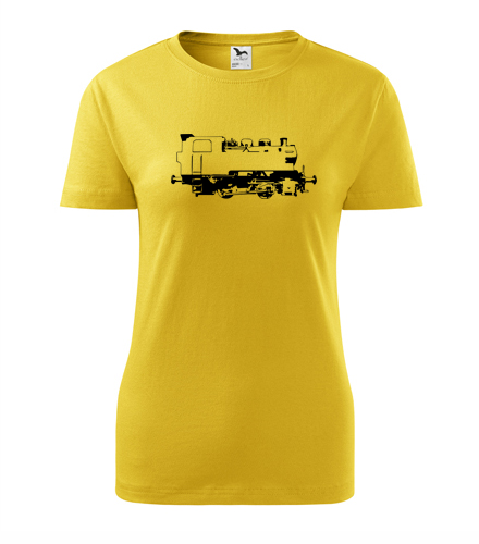 Dámské tričko s obrázkem parní lokomotivy 213